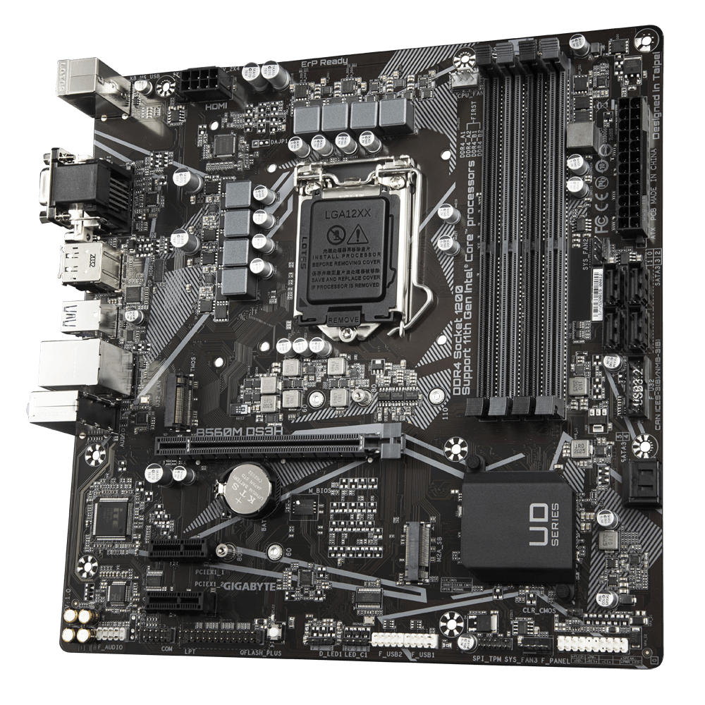 Bekijk afbeelding 2 van Gigabyte 1200 B560M DS3H V2 - 2xM.2/DP/HDMI/DVI/VGA/µATX